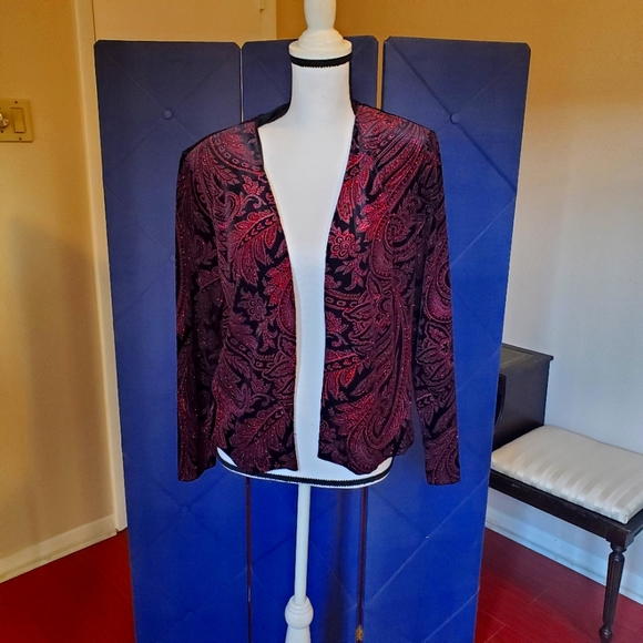 Black and Red evening Jacket in Large - Picture 1 of 4